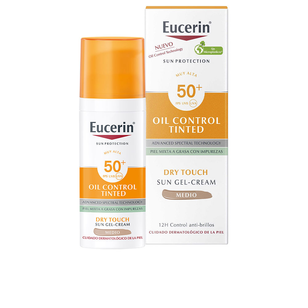 SUN PROTECTION oil dry touch gel-cream color SPF50+ #medium 50 ml - Image 1