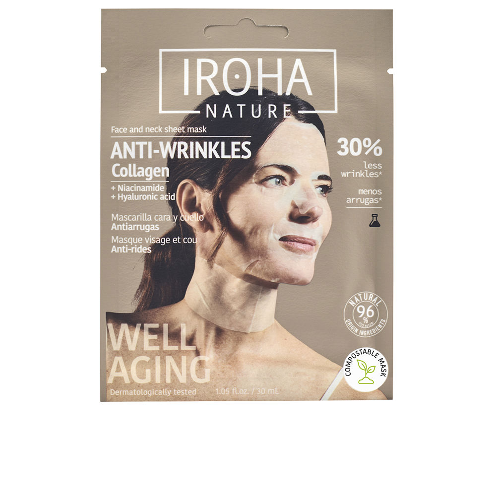 100% COTTON FACE & NECK MASK collagen-antiage 1 u - Image 1