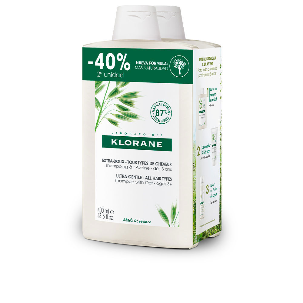 A LA LECHE DE AVENA champú extrasuave duo 2 x 400 ml - Image 1