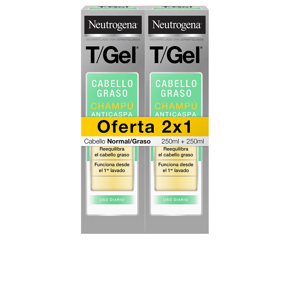 T/GEL NORMAL-OILY ANTI-DANDRUFF SHAMPOO PACK 2 x 250 ml - Image 1