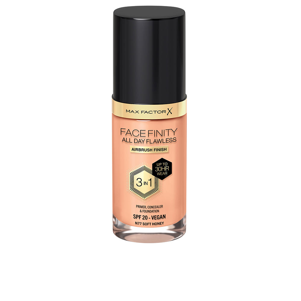FACEFINITY 3IN1 primer, concealer & foundation #77-soft honey 30 ml - Image 1